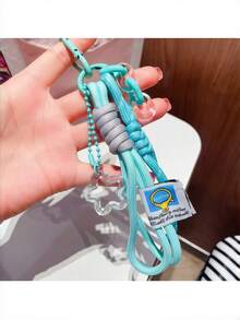 Series Woven Rope Pendant Plush Doll Nylon Lanyard, Ins Style Keychain, Carabiner, Bag Charm, Gift - Multicolor - View 5