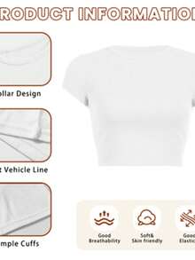 Custom 'I Love' Crop Top_ Personalised Y2K Baby Tee - 白色 - 查看 4