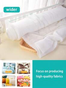 1pc White Artificial Snow Blanket - Soft, Thick, Fluffy Christmas And Winter Decoration, Aquarium Filter Floss, Christmas Fake Snow, Compressed Packaging, Vacuum Packed, Silky Fiber, Indoor Snow Decor, Soft & Fluffy Synthetic , Washable Polyester Faux Silk - White - View 1