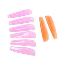 Eyelash Curler Lift Rods, Eyelash Lift Pads, Reusable Eyelash Curler Protective Pads, 6 Sizes 12 Pieces Total, With Premium PU Storage Box (Pink, Orange) - Multicolor - View 7