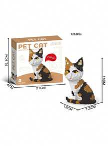 1322块三色迷你猫咪积木套装——猫咪爱好者的首选，逼真的设计让您仿佛置身于爱猫的世界，是理想的节日礼物，宠物主题积木套装还能增进亲子互动。 - Pack Bag - 查看 17
