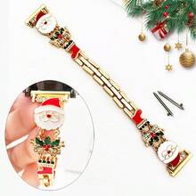 1pc Christmas Element Smart Watch Band, Fits 20mm/22mm Watch Straps Compatible With Samsung Galaxy Watch, Garmin, Amazfit, Etc. Also Compatible With Apple Watch Series 10/9/8/7/6/SE/5/4/3/2/1 38/40/41/42/44/45/46/49mm. Christmas Bell, Reindeer, Santa Claus Decoration, Fashionable Smart Watch Accessory - Adjustable Length (Band Only, Watch Not Included) - Multicolor - View 26