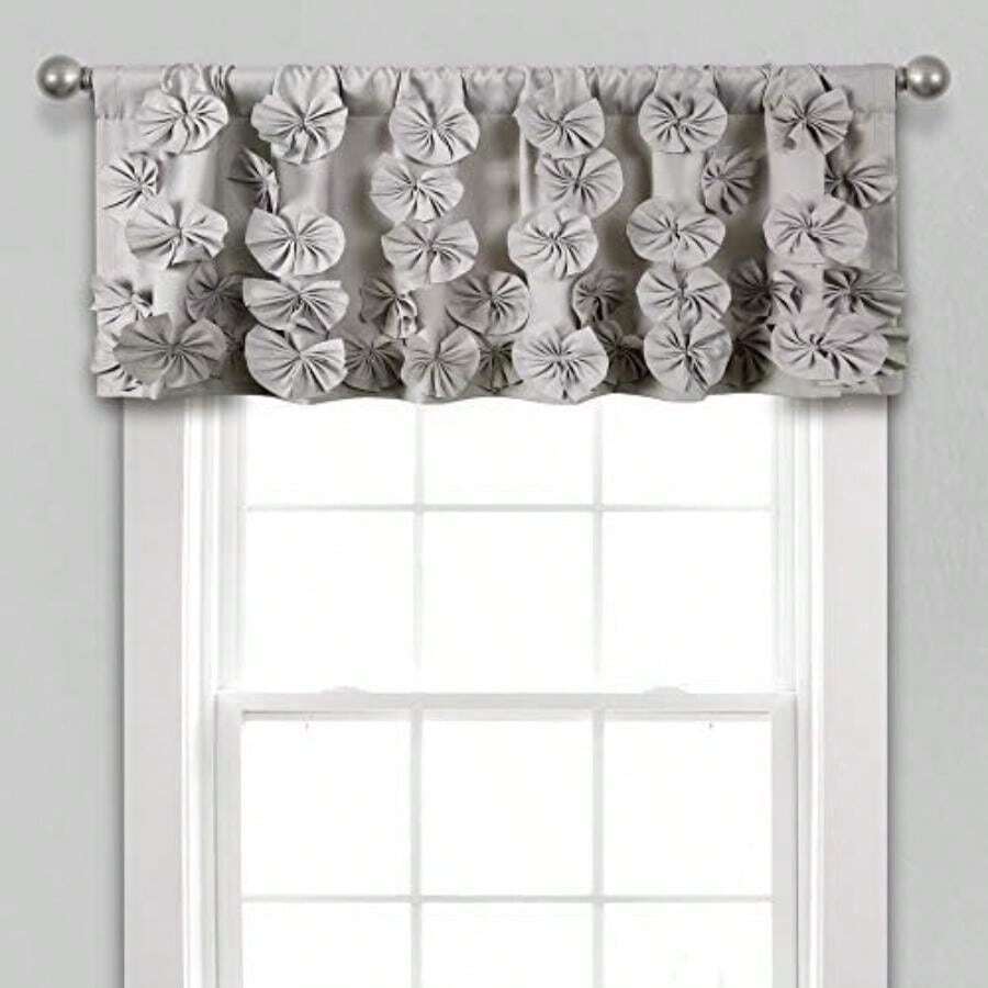 Decor Riley - Panel de Cortina de Ventana filtrante de luz, Individual 54 Pulgadas de Ancho x 84 Pulgadas de Largo, Gris Claro, Lindas Cortinas Grises para recámara, decoración de Lazo, Cortinas(Gris claro 137.2An x 45.7Al cm (1 Paneles)) - Multicolor - Ver 1