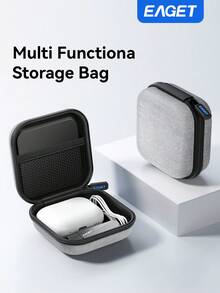 Portable Storage Bag Coin Purse, Earphone/USB/Data Cable Storage Case Digital Storage Bag For Key Pouch, Wireless Earbuds Headphones Case,Makeup Bag,Cosmetic Bag,Large Capacity Makeup Organizer Makeup Case, For Lipstick, Brush, Skincare, Mobile Phone, Coin, Small Items, For Home,Gift,Vacation (EVA+Snowflake Cloth)Material Cable Organizer