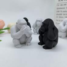3件套非礼勿视/非礼勿言/非礼勿视猴子摆件，家居、客厅、玄关、书桌、办公室、汽车装饰摆件，适合摆放在架子、桌面、花园、露台等处。 - 彩色 - 查看 11