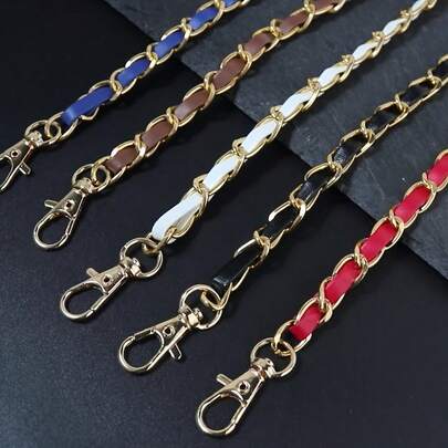 1pc/Bag Bag Chain Dog Buckle Single-Shoulder Crossbody Bag, Bag Shoulder Strap, Leather Hand-Held Backpack Strap, Buckle-Free Bag Accessories, DIY Backpack Shoulder Strap, Rope Chain Making Accessories