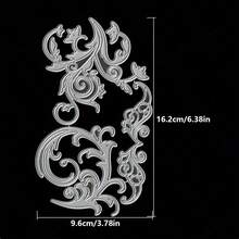 1 bộ/bộ khung viền ren họa tiết hoa cổ điển DIY dùng để làm thiệp, khuôn cắt kim loại, khuôn cắt giấy thủ công làm sổ lưu niệm, dụng cụ dập nổi, vật dụng làm sổ lưu niệm và đóng dấu DIY - Bạc - Xem 9