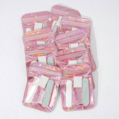 1/5/10/20pcs Manicure And Pedicure Set, Mini Nail File And Orange Nail Stick Set, Double-Sided Nail File, Wooden Cuticle Pusher, Nail Cleaning Tools, Nail Stick, Nail Art Brush,Nail Tech Supplies For DIY Nail Polishing Care