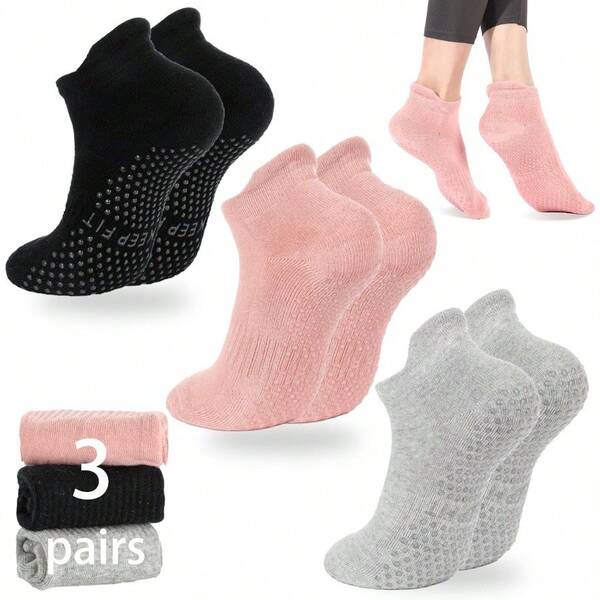 Grip Pilates Socks Non Slip Athletic Yoga Socks With Grips For Women Grippy Socks For Hospital Workout Barre