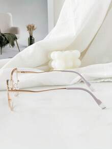 MELINDA MODA Women's Metal Eyeglass Frame, Small Cat-Eye Style - 淡紫色 - 查看 4