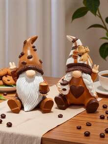 Bộ tượng nhỏ hình chú lùn Pi Ya bằng nhựa resin tinh xảo - Làm thủ công, trang trí hình chú lùn, độc đáo, lãng mạn cho ngày lễ - Món quà hoàn hảo cho các cặp đôi, bạn bè và gia đình - Lý tưởng để trang trí cửa sổ hoặc lò sưởi, quà sinh nhật. - Nhiều màu - Xem 3