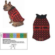 PetRageous Woods Creek - Jersey con Forro (Talla pequeña), diseño de Oso y Negro(Pequeño Rojo) - Multicolor - Ver 1