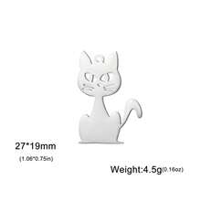 AMAXER 1个不锈钢简约可爱猫咪吊坠，是制作珠宝、手链、项链、送给朋友、情侣、同学的完美礼物。 - 動物系列 - 查看 20