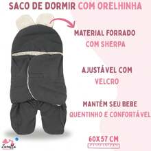 Baby Sleeping Bag Soft Sherpa Blanket With Ear Covers Baby Girl Boy Layette - 藏蓝色 - 查看 4
