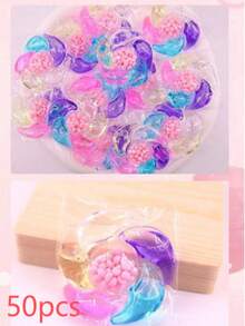 100 件六合一洗衣粉、洗衣液、凝胶胶囊 - 持久留香、抗菌、除尘螨、去污、织物柔顺剂、洗衣液 - 彩色 - 查看 13