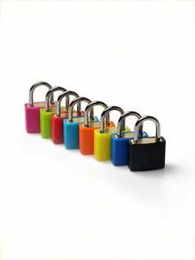 Multi-Color Mini Padlocks, Colorful Key Small Padlocks, Portable Security Locks, Suitable For Lockers, Luggage, School, Gym, Travel Backpacks And Storage Boxes, Durable Metal Padlocks, Ideal For School, Travel And Home Item Protection, Also Can Be Used For Small Item Exchanges, Valentine's Day Gifts, Ramadan Gifts And Easter Gifts. - Multicolor - View 5