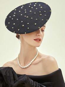 1件装精致小礼帽，鸡尾酒会/茶会/晚宴/派对/婚礼/头饰/迷你帽/发饰/礼品/晚宴/晚宴 - 彩色 - 查看 6