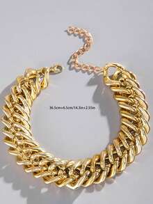 CCB 30mm 迈阿密链 18k 镀金珠宝项链弹簧扣粗链说唱歌手链项链礼物