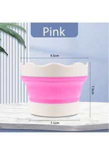 1 Stück Mini faltbarer Silikon Farbeimer, Aquarellpinsel Waschbecher, Mehrzweck Kunstbedarf - Verschiedenfarbig - Übersicht 15