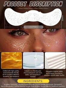 6 Sheets Glitter Freckles Silver Sparkle Freckles For Women Glitter Freckles Face Tattoo Waterproof Suitable For Dance Music Party Makeup - Bạc - Xem 7