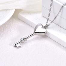 1 件不锈钢猫形骨灰盒项链，纪念项链，可存放骨灰、头发或水晶，以纪念亲人 - 項鍊 - 查看 1