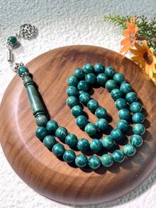 男女通用念珠手链，45颗10毫米树脂单串念珠手链，穆斯林念珠仿琥珀单串手链，简约中东日常情侣手链，男女通用单串念珠手链（TASBIH） - 彩色 - 查看 15