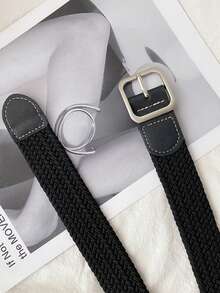 Cinturón elástico de cintura, cinturón tejido de lona para mujeres y hombres - Multicolor - Ver 5