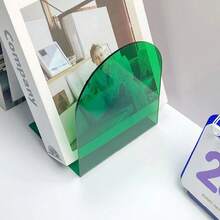 1个/2个彩色亚克力书架，加厚防滑透明L型桌面杂志/书籍支架，可调节且节省空间的设计，适用于家庭、办公室、学校、返校季（包装随机发送） - 彩色 - 查看 14