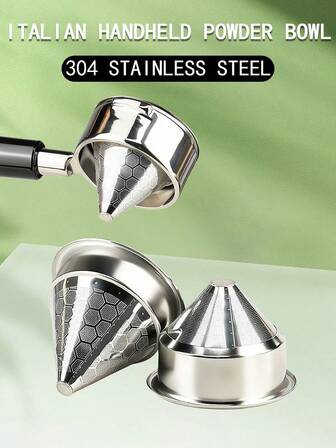 Funil de Filtro de Café Portátil de Aço Inoxidável 304 de 58mm com Design Sem Alça