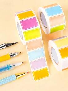 Colorful Label Stickers Waterproof Self-Adhesive Labels For Handwriting Name Index Stickers Organization & Classification Food Storage Label Mark Durable Name Tags For Women Men For Office And Classroom Food Container And Fridge Meal Label Kit Personalize Sticky Notes Kitchen Accessories Office Supplies Back To School - Multicolor - View 3