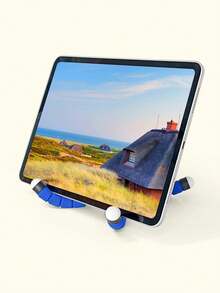 八脚三脚架，通用手机支架，带手机夹的便携式相机三脚架 - 藍色 - 查看 6