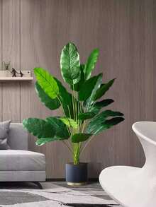 4/1件 65-115厘米 热带仿真植物，大型仿真香蕉树，塑料天堂鸟植物枝条，超大棕榈叶，适用于家居、花园、室内办公室装饰，不含花盆，可用于房间装饰、婚礼装饰、家居装饰、卧室装饰 - 彩色 - 查看 6
