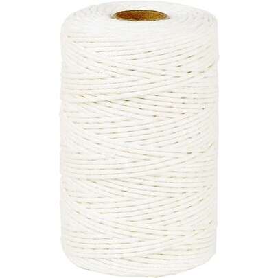 PerkHomy Cotton Butchers Twine String 500 Feet 2mm Twine For Cooking Food  Crafts Bakers Kitchen Butcher Meat Turkey Sausage Roasting Gift Wrapping Gardening Crocheting Knitting