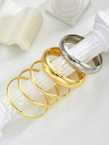 17KM Set de 5 pulseras de metal con diseño geométrico exagerado inspirado en monedas vintage, adecuado para hermanas, parejas, vacaciones, citas, uso casual diario, fiestas, bodas, regalos de Navidad y San Valentín