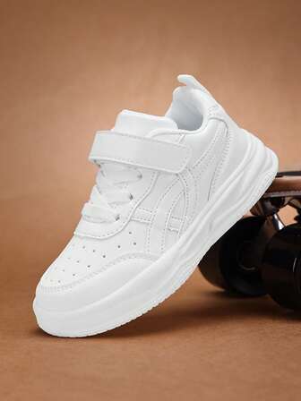 Tenis blancos versátiles para adolescentes, impermeables, fáciles de limpiar, de moda, adecuados para edades de 14 años en adelante