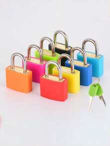 Multi-Color Mini Padlocks, Colorful Key Small Padlocks, Portable Security Locks, Suitable For Lockers, Luggage, School, Gym, Travel Backpacks And Storage Boxes, Durable Metal Padlocks, Ideal For School, Travel And Home Item Protection, Also Can Be Used For Small Item Exchanges, Valentine's Day Gifts, Ramadan Gifts And Easter Gifts. - Multicolor - View 3