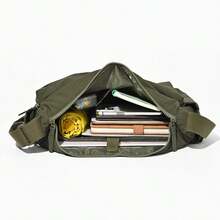 حقيبة كتف رياضية ذات سعة كبيرة وجيوب متعددة، حقيبة كمبيوتر ذات كتف واحد