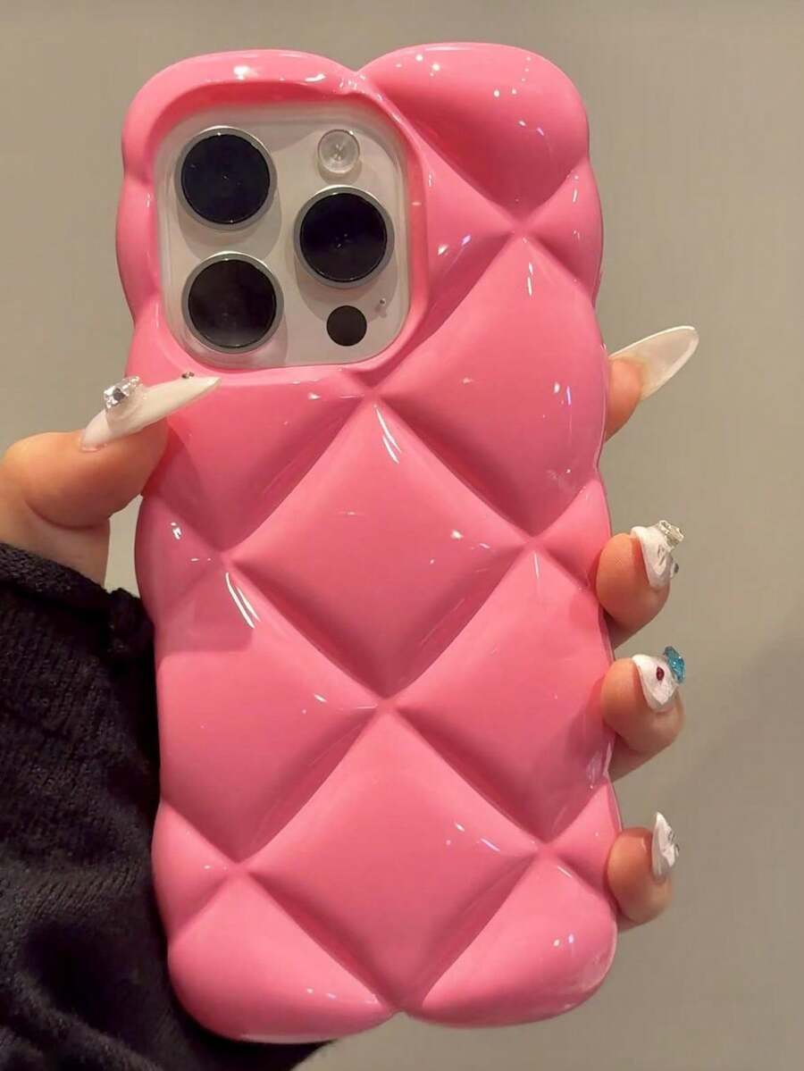亮片菱形亮面手机壳，兼容 17 Pro Max、17 Pro、17 Air、17、16、15、14、13、12、11 Pro Max、16 Plus，3D 几何图案，防震透明软壳