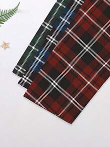 三件套舒适格子印花女士睡裤，休闲风格睡衣裤，多件套，春夏秋季 - 彩色 - 查看 5