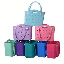 Hot Selling High-Quality Lightning Pattern EVA Material Unisex Large Capacity Tote Bag, Toilet Bag, Swimming Bag, Travel Organizer - 玫紅色 - 查看 7