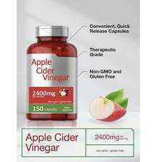 Apple Cider Vinegar Capsules| 2400mg |150 CountNon-GMO, Gluten Free Supplement - 1瓶 - 查看 2
