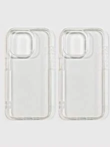 2pcs Clear Phone Case Compatible With Iphone&Galaxy - Clear - View 46
