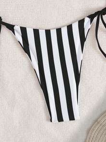 Women's Sexy & Fashionable 2 Pieces Swimwear, Purple Color, Random Print, Suitable For Summer Beach Vacation - Black - View 8
