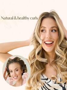 4 件装免加热卷发器，无需加热即可佩戴入睡，超柔软丝带包裹，适合长发，包含发圈和发夹，适合所有发质，可过夜使用。 - 黑色 - 查看 6