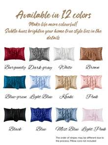 1/2 Pcs Luxury Satin Striped Pillowcase, Super Soft Polyester Envelope Style Pillow Cover, Machine Washable, 80-85 GSM, Cool And Comfortable Feel, Gentle On Hair And Skin, Hotel Quality Bedding Protector, Suitable As A Secret Santa Gift, Valentine's Day Gift, Christmas Gift, Personalized Gift Or Holiday Present For Her - Multicolor - View 6