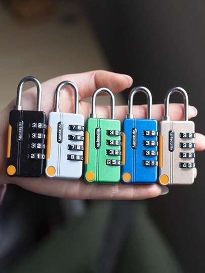 高品质金属挂锁，全新撞色设计，美观实用，用途广泛，可用作健身房储物柜锁、小型密码锁，适合存放学习用品，也可用作抽屉锁，是旅行的理想配件，适用于健身房储物柜、行李箱和背包，便携耐用。