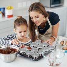 50Pcs Aluminum Cups With,5oz Disposable Ramekin Baking Cups Muffin Liners Mini Pie Pans Foil Cupcake Containers For Christmas Party Wedding Party,Cow Print - Cow Color - View 7