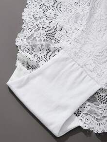 6pcs/Pack Plus Size Women's White Lace Panties - Sexy & Comfortable Underwear - Multicolor - View 4