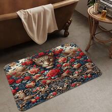 1 pieza Alfombra de diseño vintage, alfombra de área, tapete de piso para dormitorio, comedor, sala de cine en casa, sala de estar, decoración del hogar