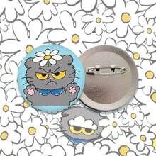 Haustier Katze ZOA Abzeichen süße Cartoon Blechabzeichen 58MM Taschenbehang Accessoire Geschenk